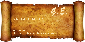 Galle Evelin névjegykártya